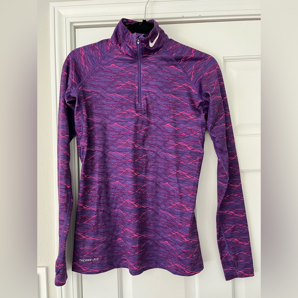 Nike Pro Combat Dri-fit Fitted Quarter Zip - Size S